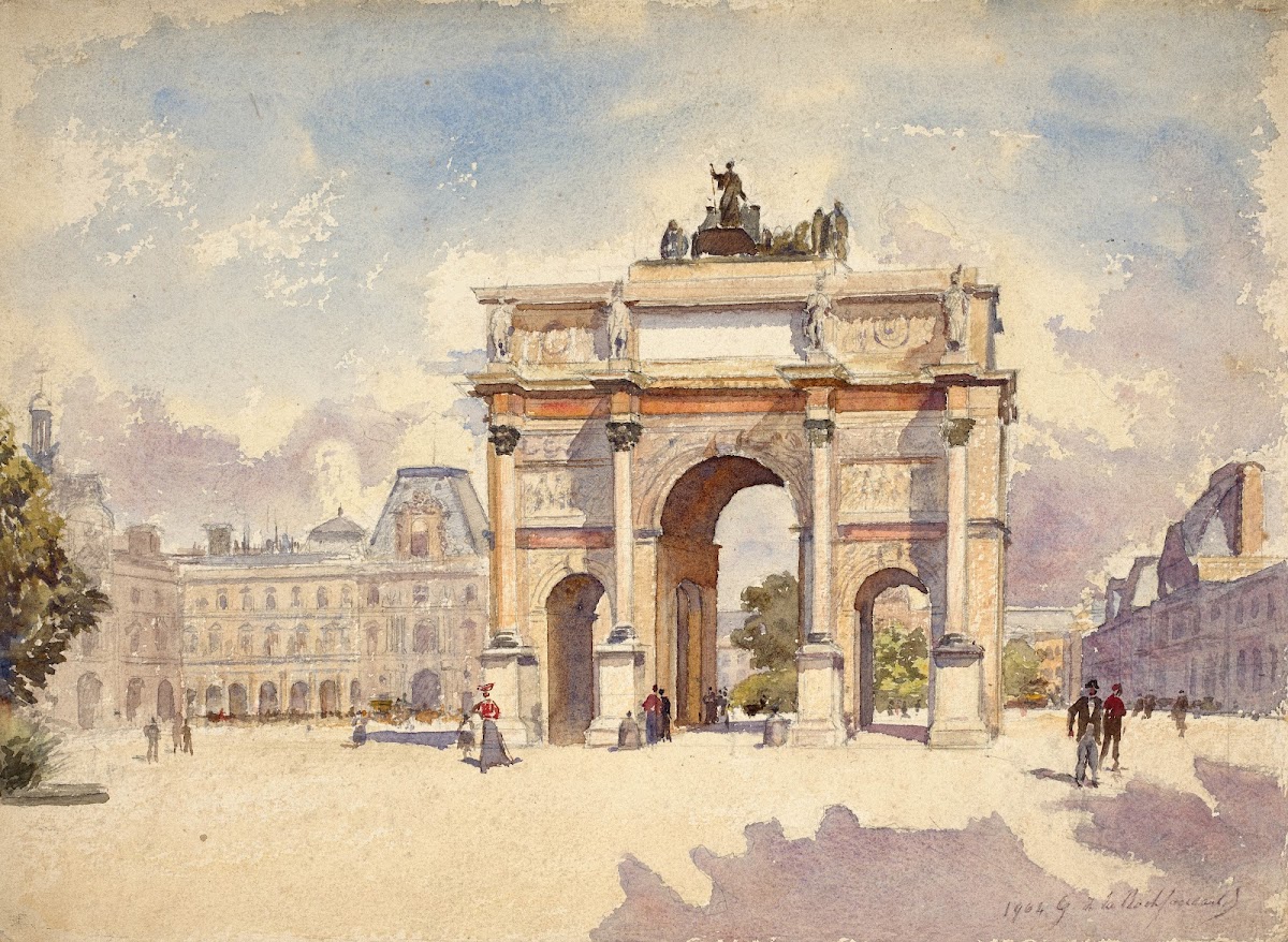 lArc du Carrousel vers la Cour du Louvre 1904