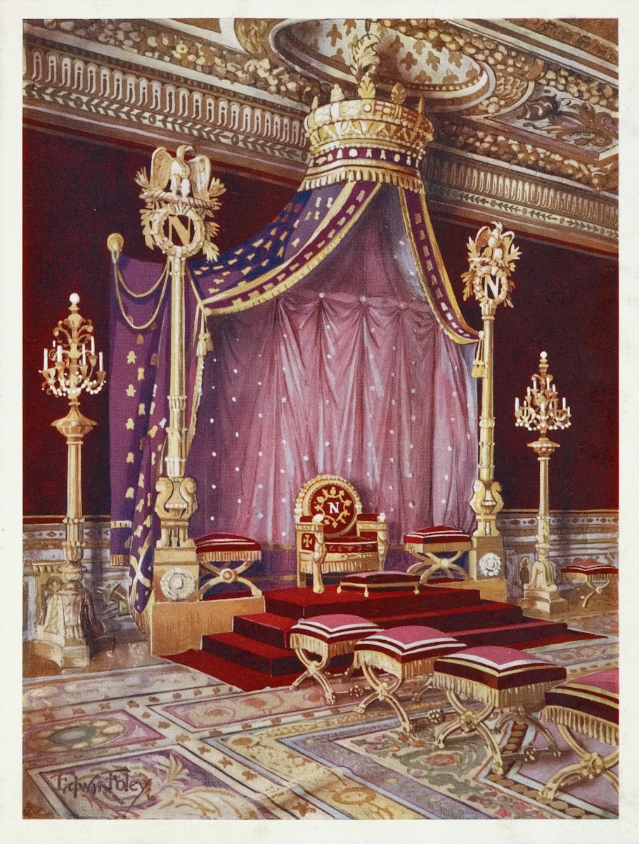 The salle du trone in the Palace of Fontainebleau 1910   1911