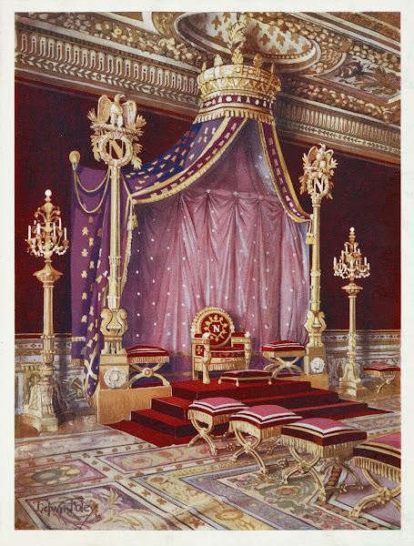 The salle du trone in the Palace of Fontainebleau 1910   1911