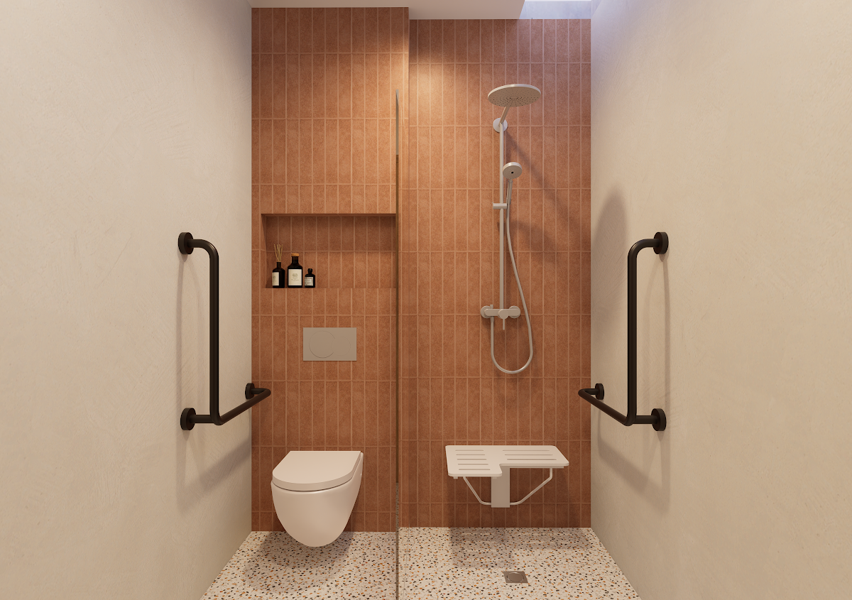 Interior villa render, senior living residence 1, Buahan Villas, Ubud, Bali