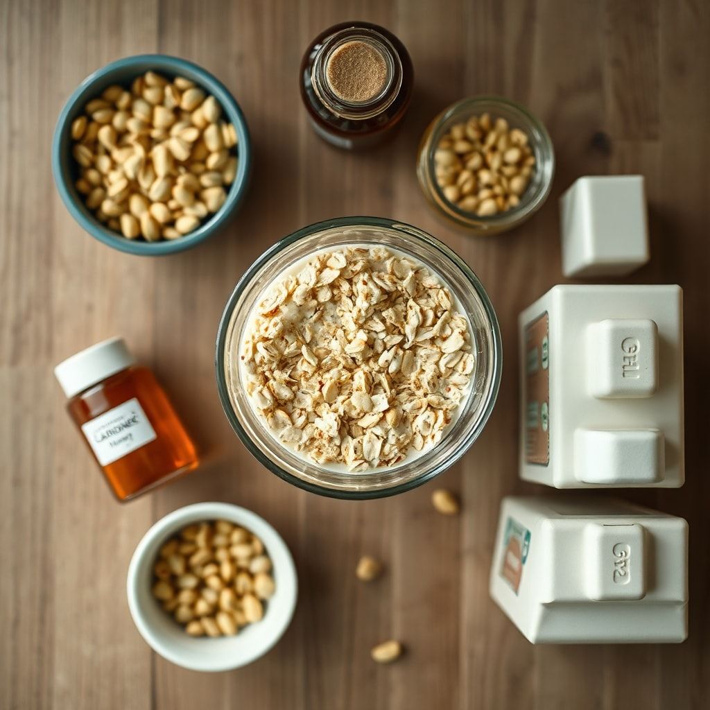 Ingredients for Pistachio Overnight Oats – Easy Make-Ahead Breakfast