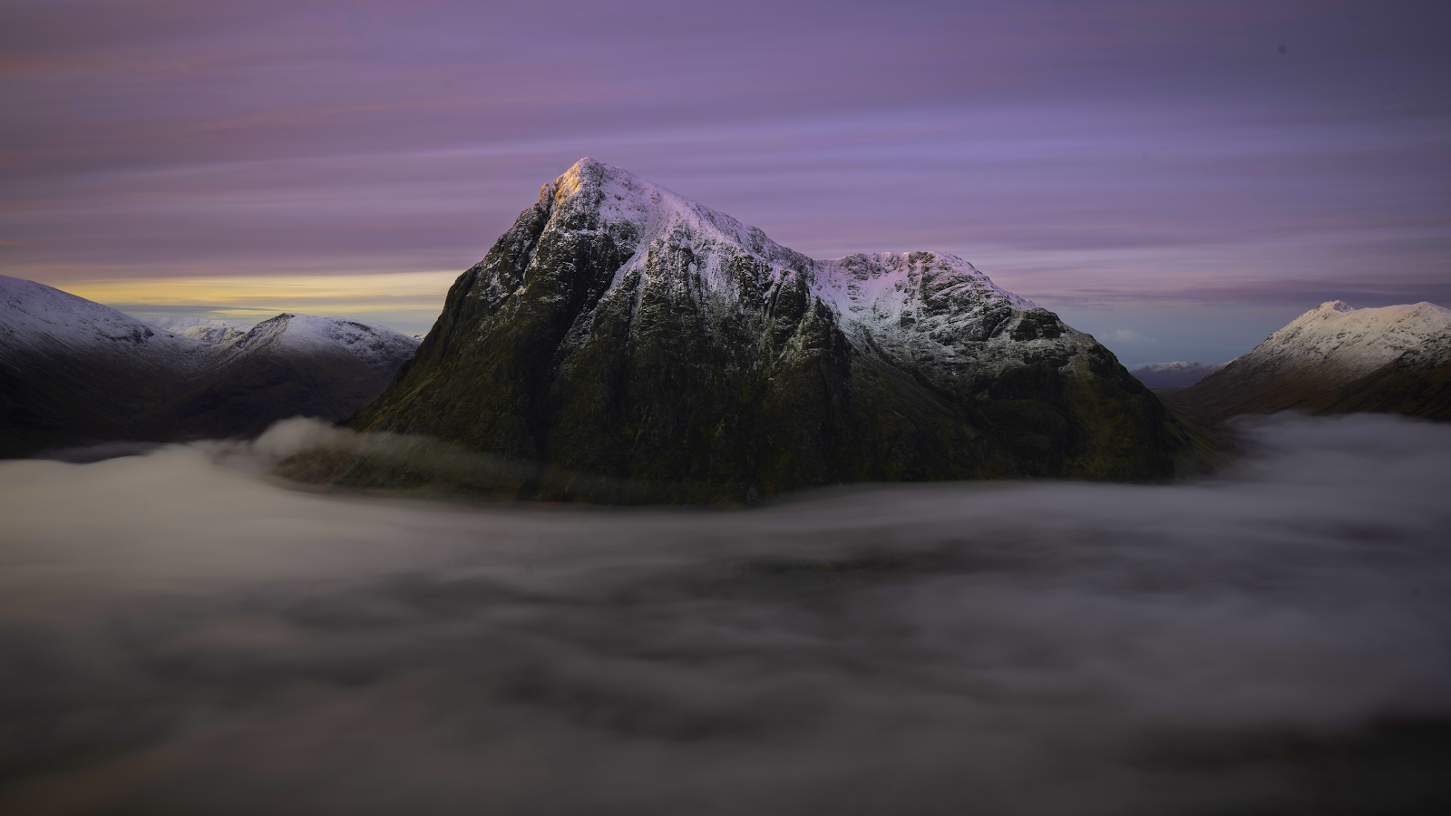 Mountain, Landscape, Nature, Clouds 4K Wallpaper Background (3840x2160)