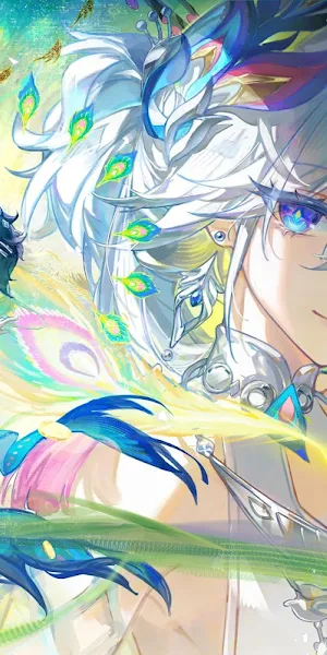 Fu Hua Peacock Fantasy Illustration 4K Wallpaper Background