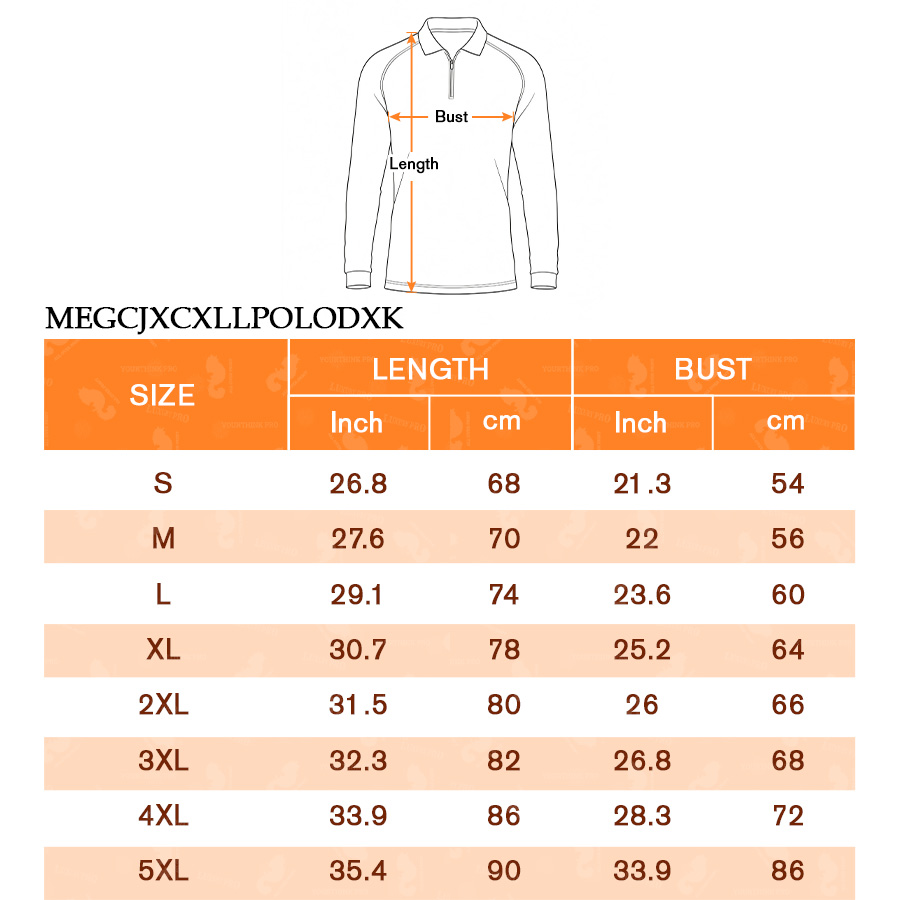 AOP MEG Raglan Sleeve Long Sleeve Zip Polo with Cuffs