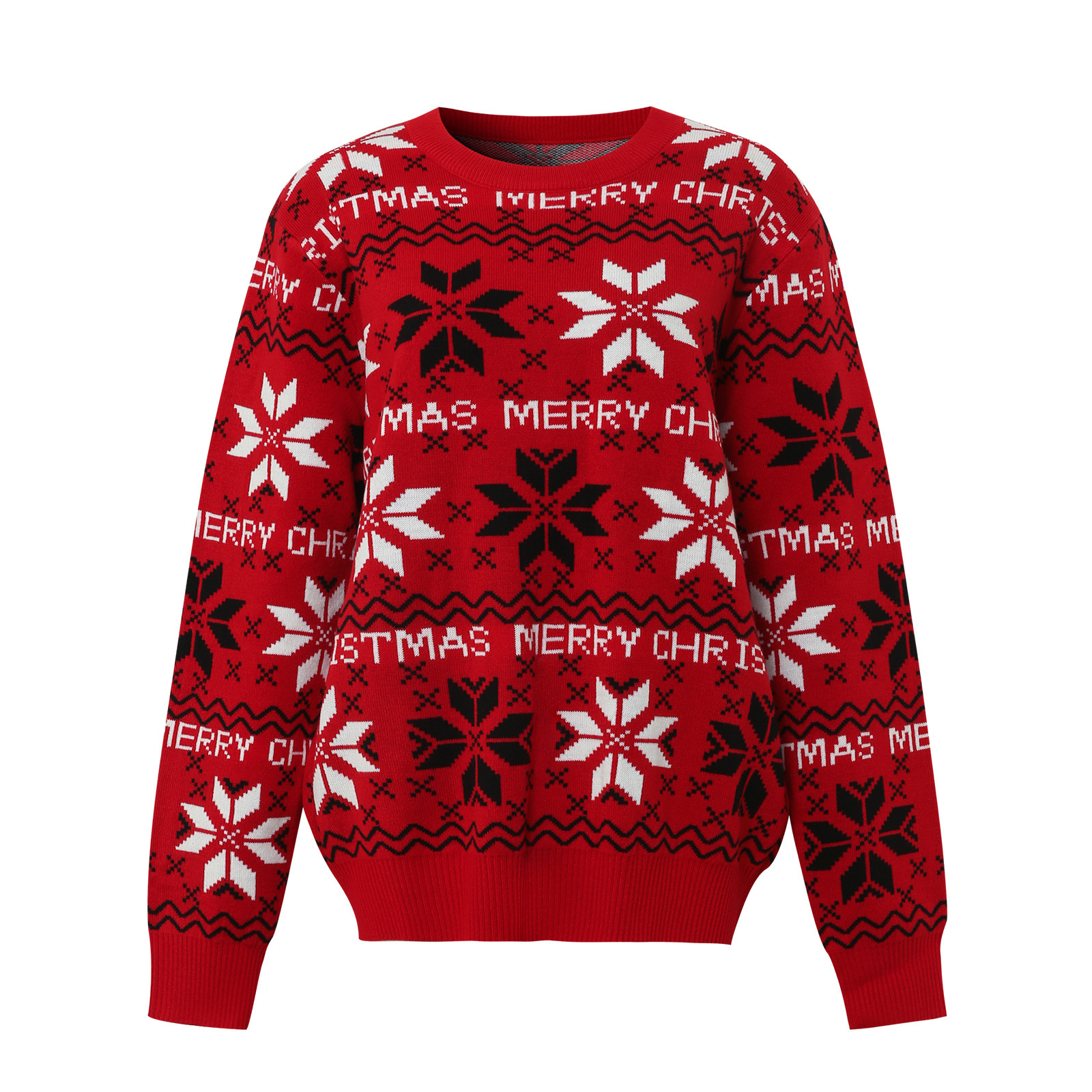 Unisex Christmas Sweater with Jacquard Pattern