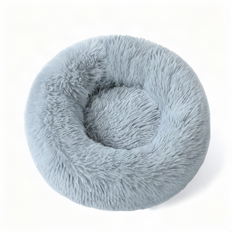 Flauschiges Katzenbett, rund, wärmend