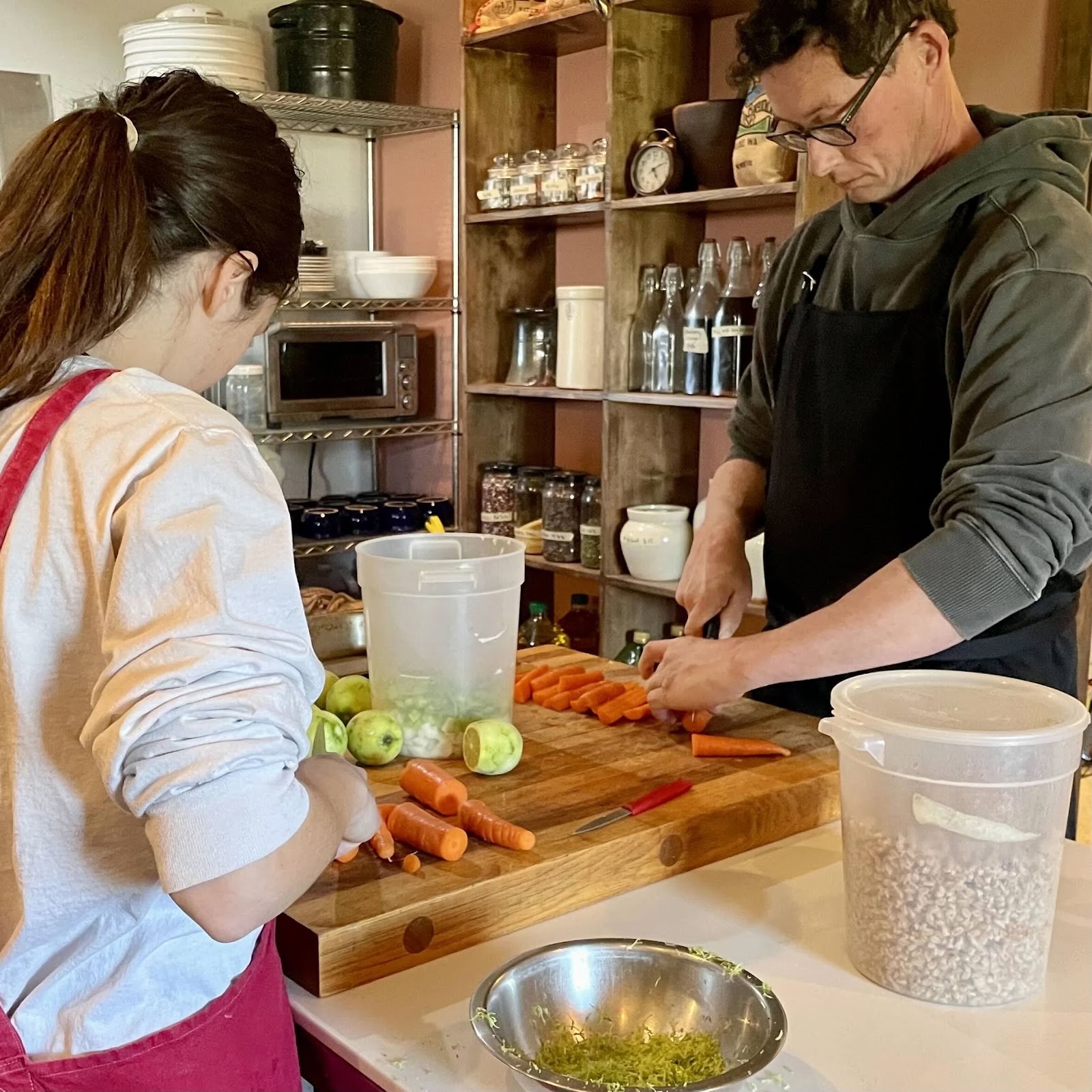 Chopping vegetables — Ayurvedic cooking preparation