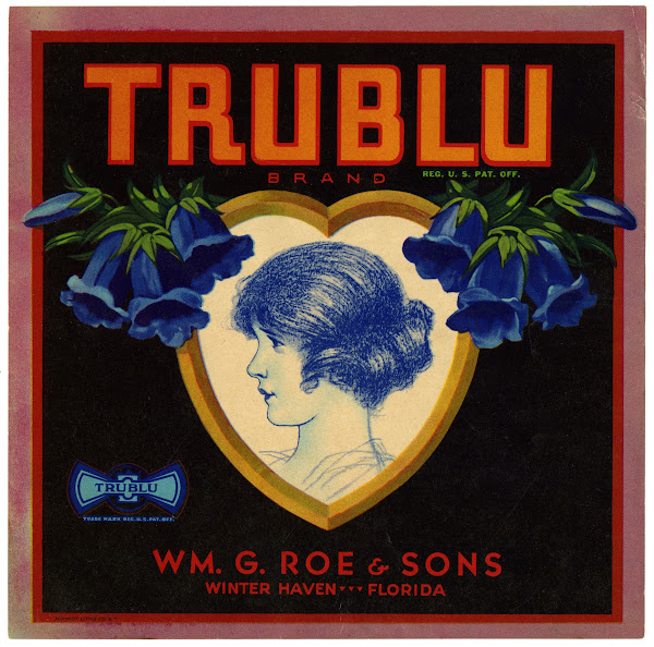 TruBlu Brand Produce Label 1923