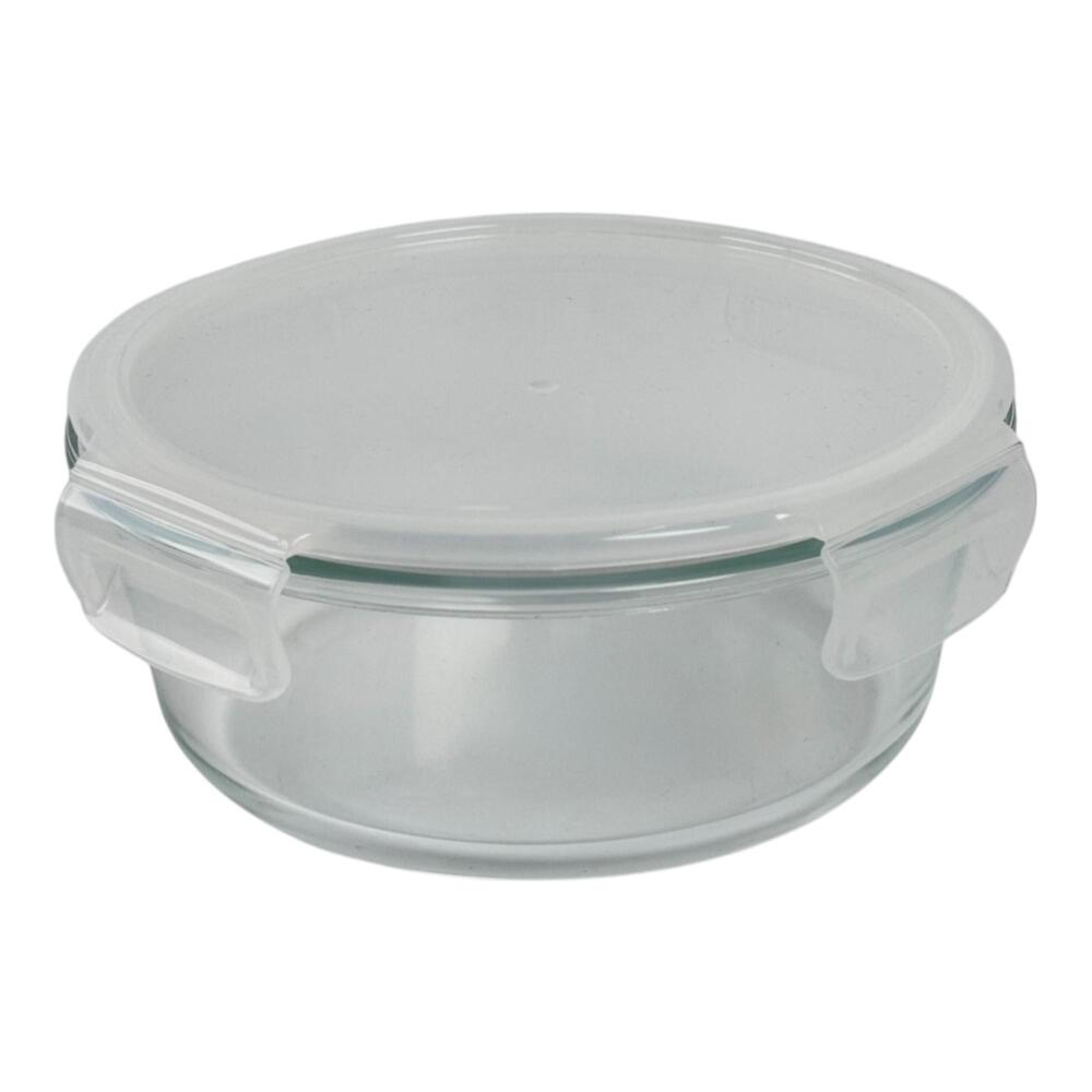 Contenedor redondo de vidrio con tapa hermética Concepts™ 970 mL