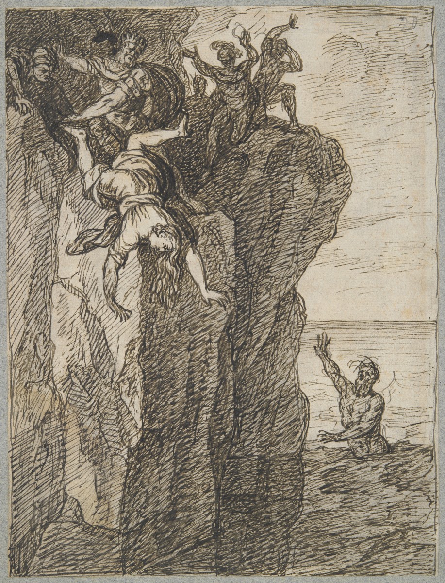 Perimele Thrown off a Cliff by Her FatherHippodamas mid 18th to mid 19thcentury