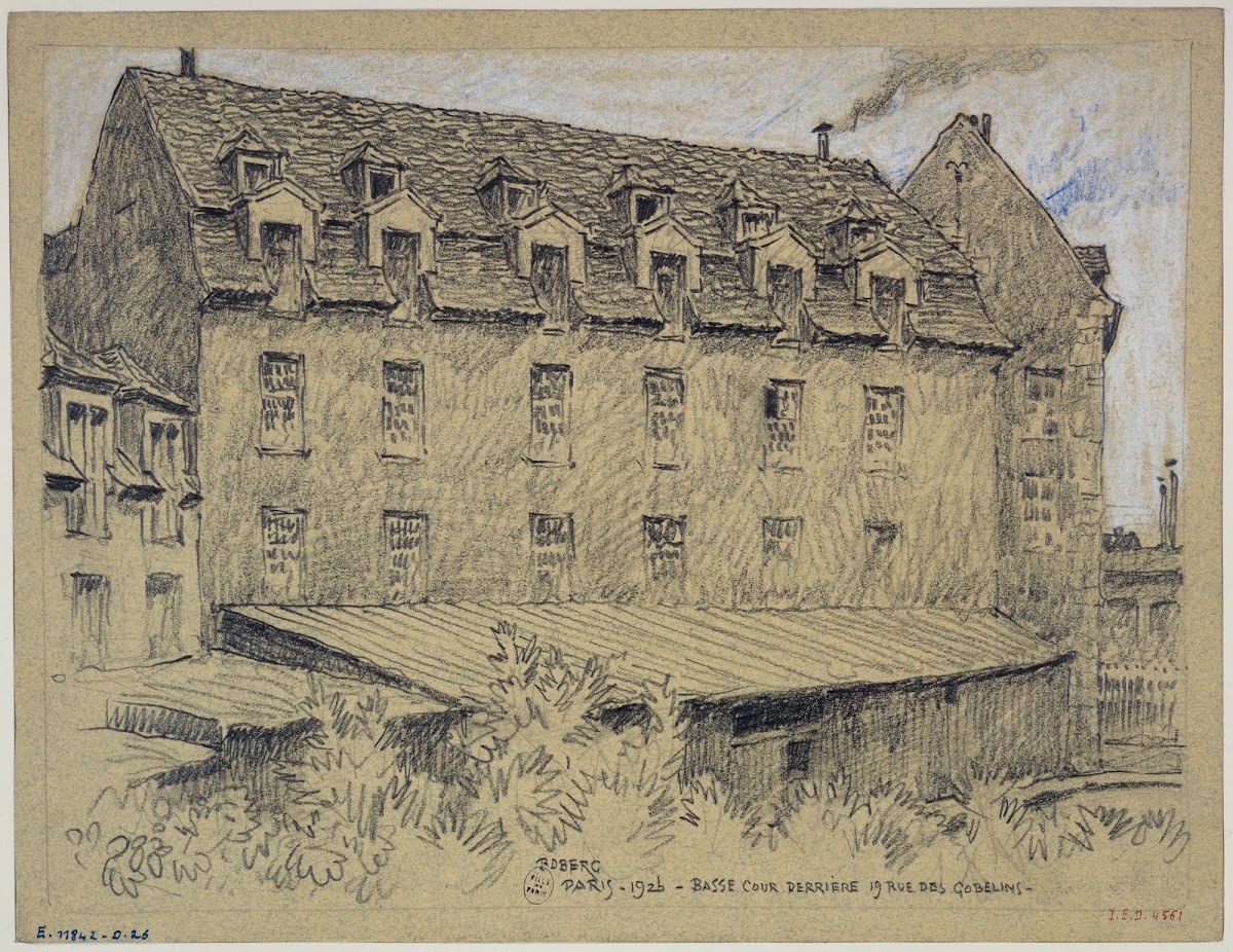Basse cour derrière le 19 rue des Gobelins 1926