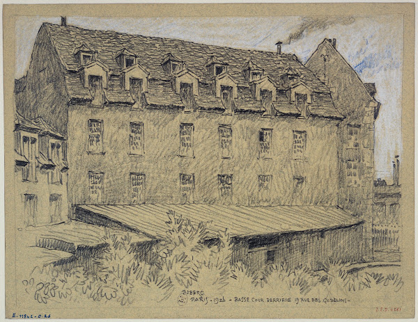 Basse cour derrière le 19 rue des Gobelins 1926
