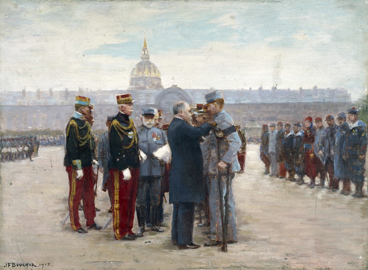 Remise De Décorations Sur Lesplanade Des Invalides Par Le Président Poincaré Le