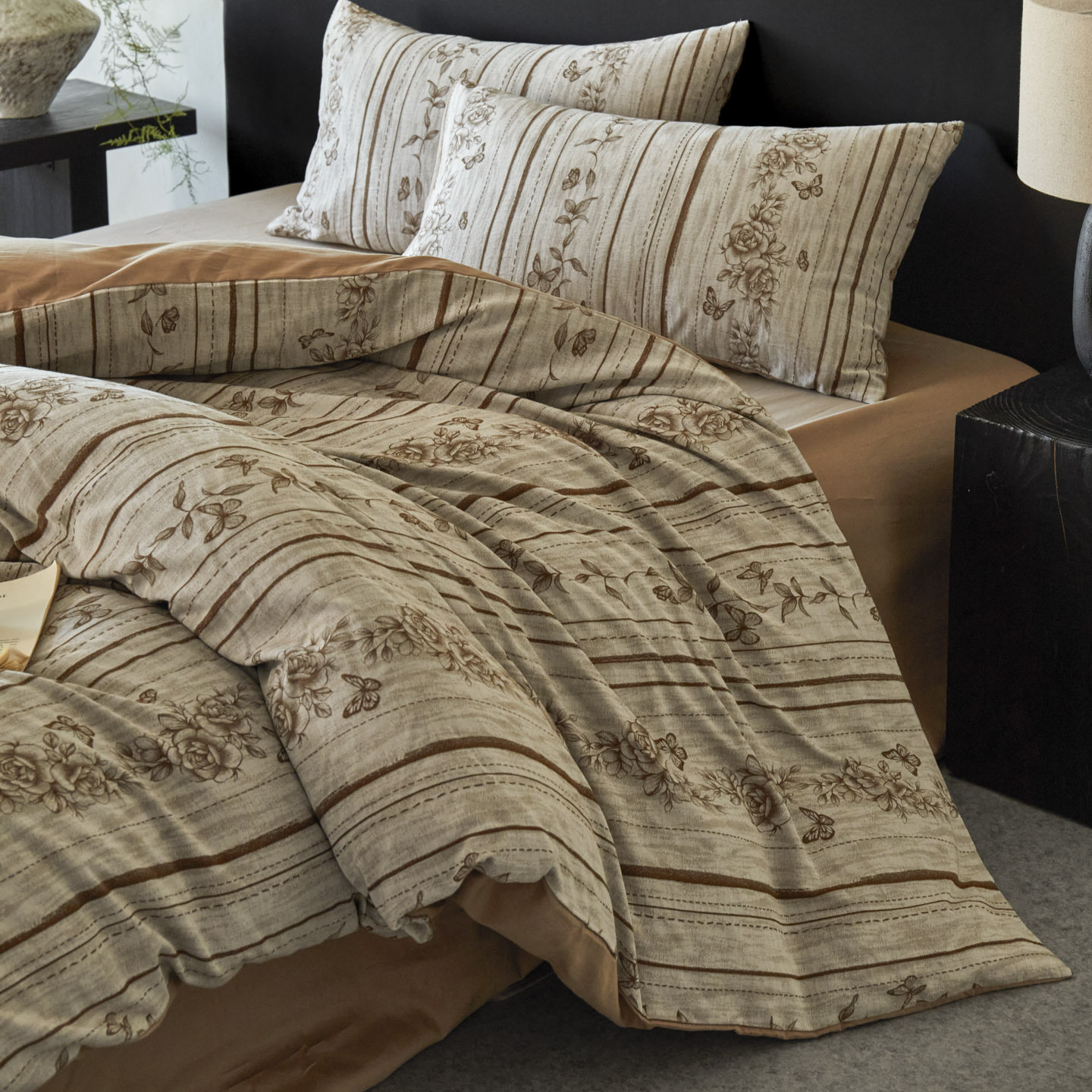 Pure Cotton Bedding Set, 4-piece, Vintage Style