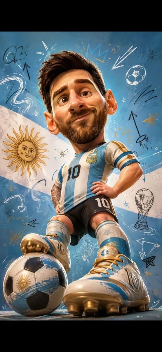 Caricatura de cuerpo entero de un