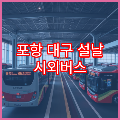포항 대구 설날 시외버스 예매 일정과 이용 꿀팁