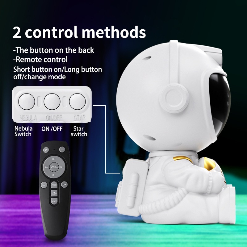 Star projector with astronaut and starry sky