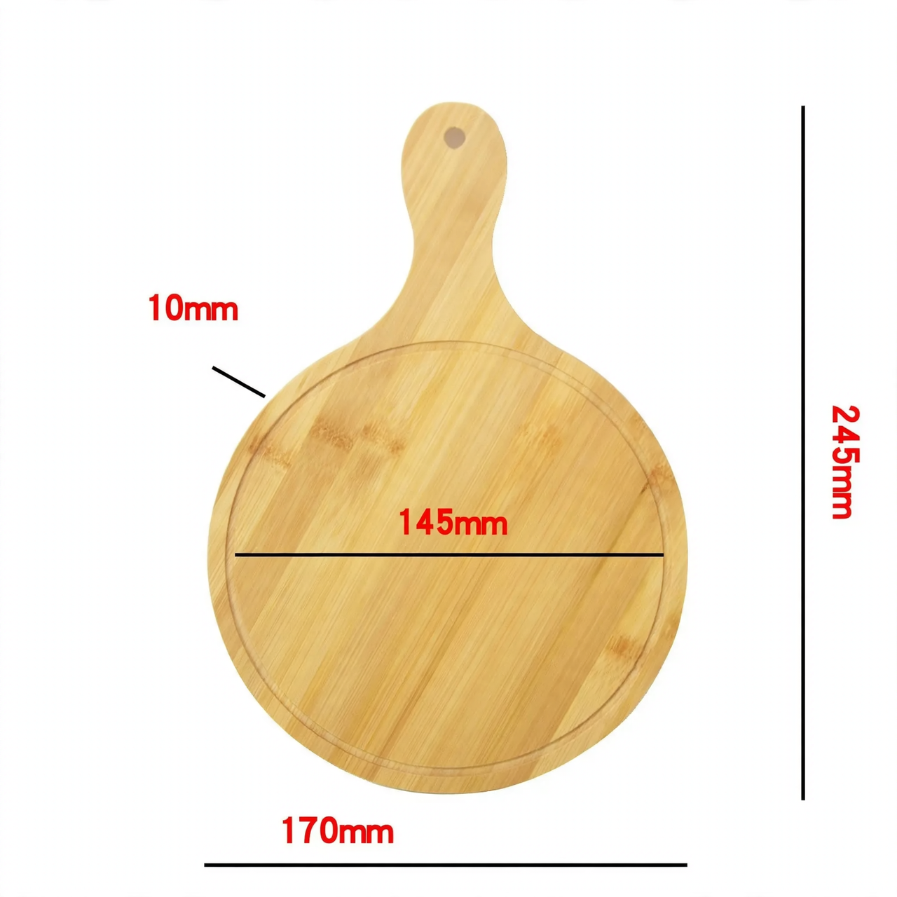 Wooden serving tray, round, various sizes