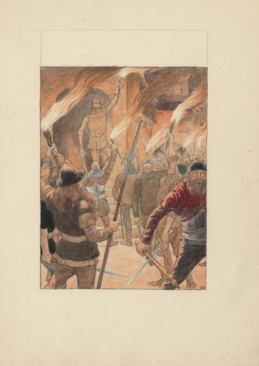 Soldiers with torches 1895 1928