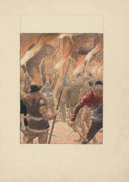 Soldiers with torches 1895 1928