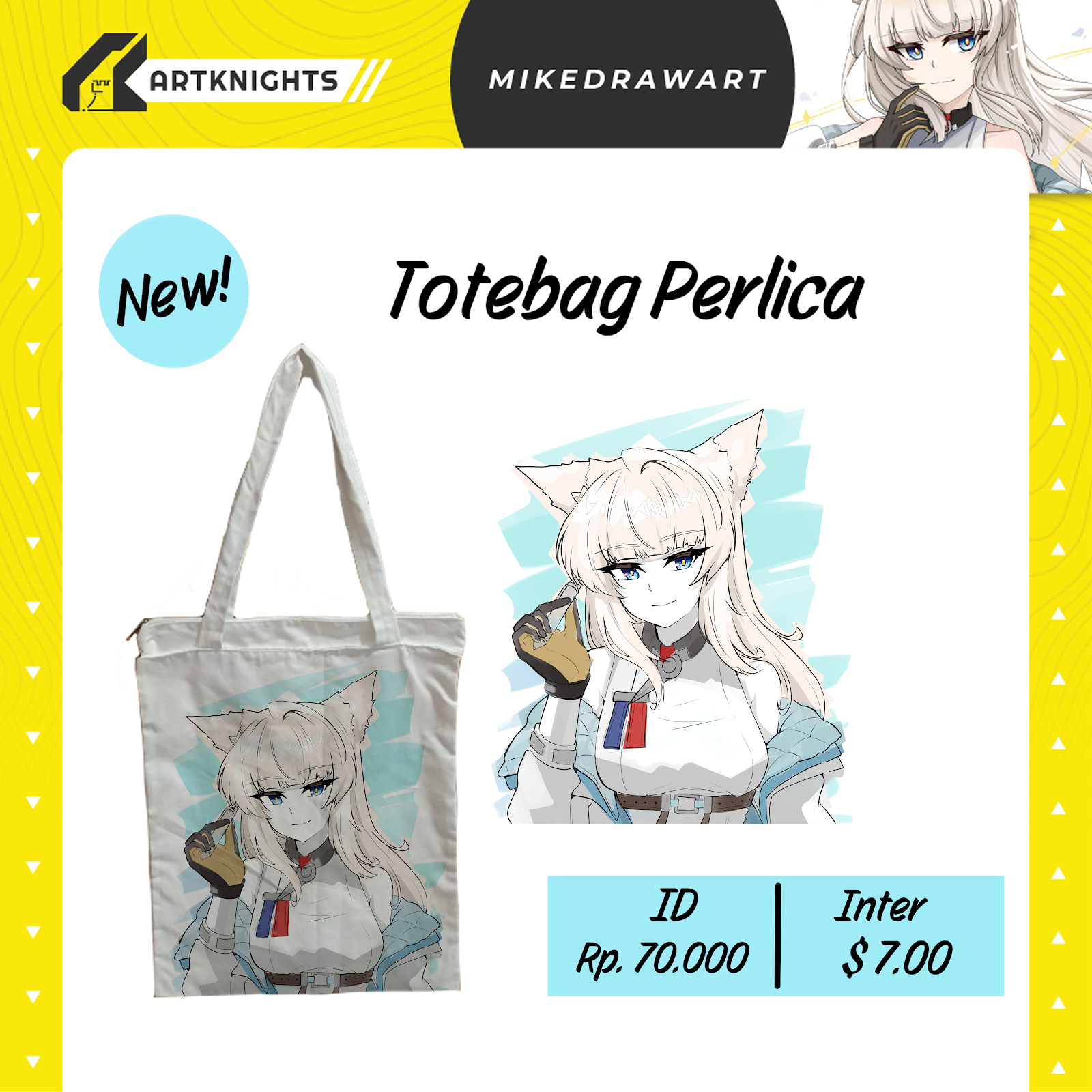 Totebag Perlica by MikeDrawArt