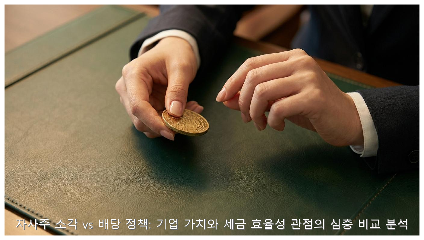 자사주 소각 vs 배당 정책: 기업 가치와 세금 효율성 관점의 심층 비교 분석 핵심 안내 및 분석 인포그래픽 (2)