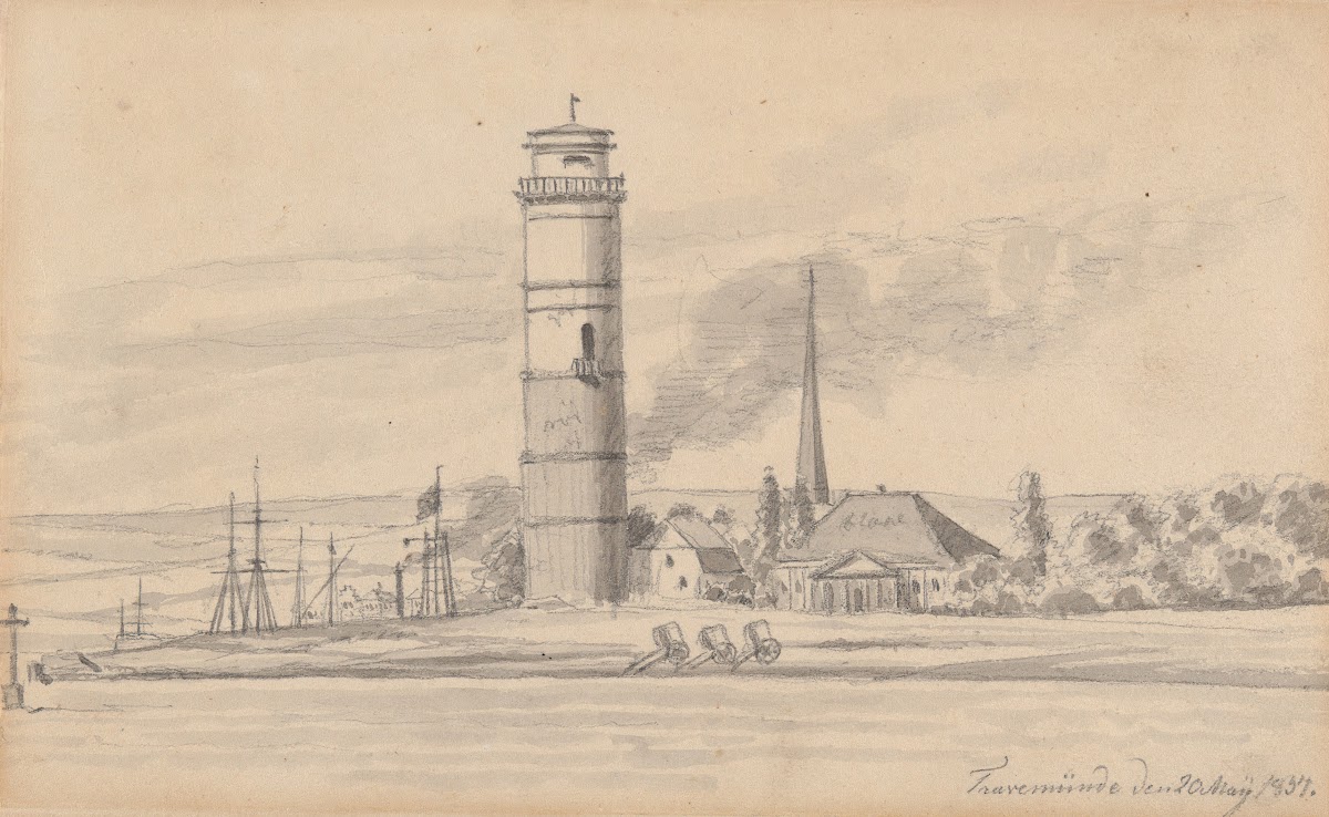The Lighthouse of Travemünde Seen from the South 1834