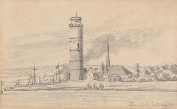 The Lighthouse of Travemünde Seen from the South 1834