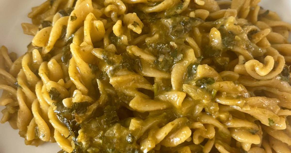 Nui xào pesto (chay)/ Vegan pesto pasta