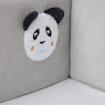 Бампер для детской кроватки Twins Panda 240 см серый