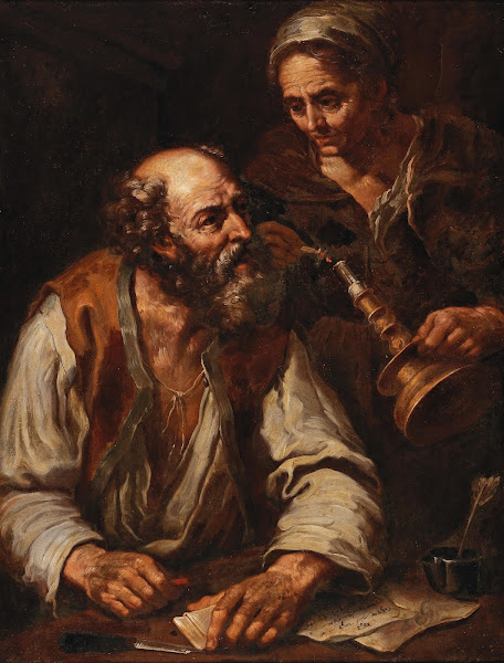Sealing a letter Allegory of Fire