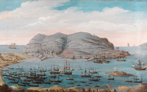 A view of Gibraltar harbour 19th Century