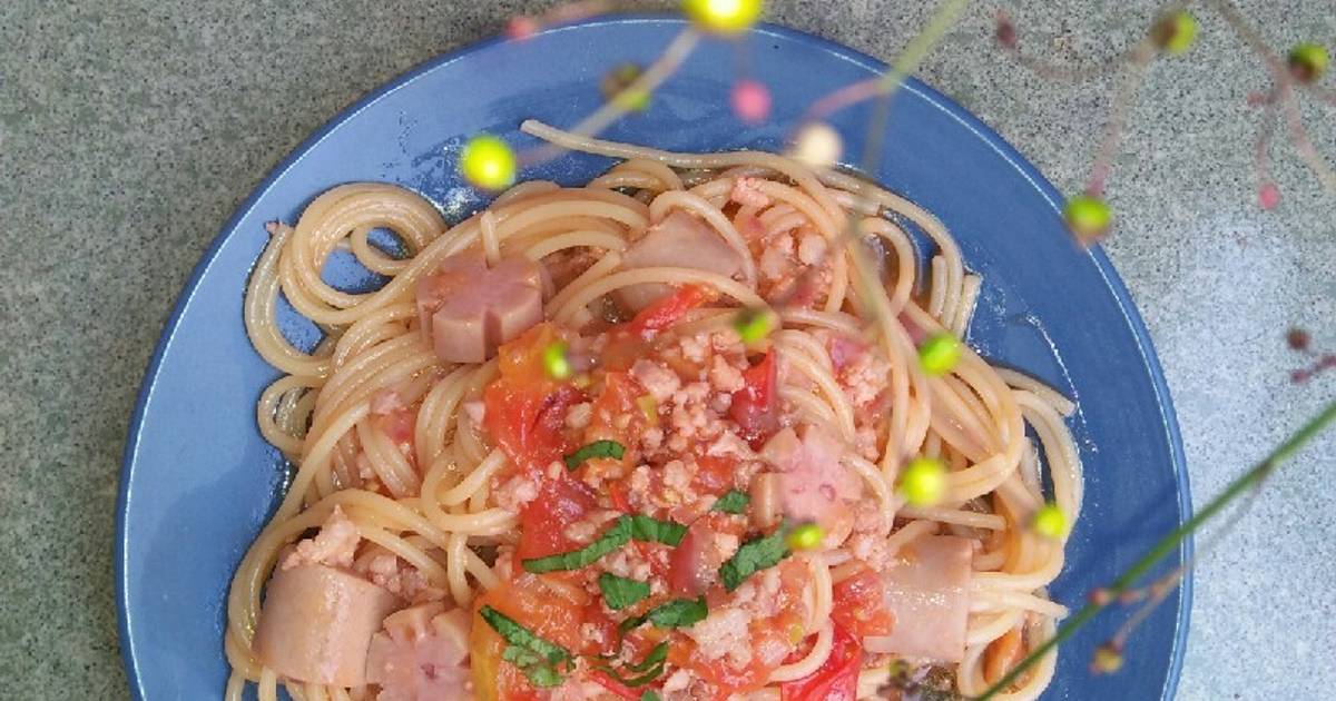 Mì spaghetti xúc xích