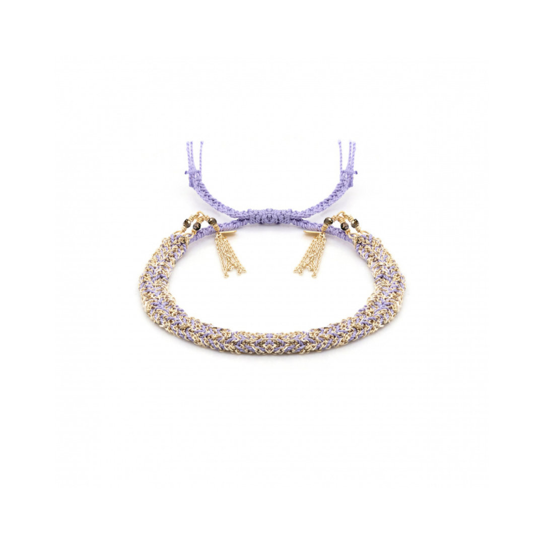 Плетенный браслет GOLD LILAC