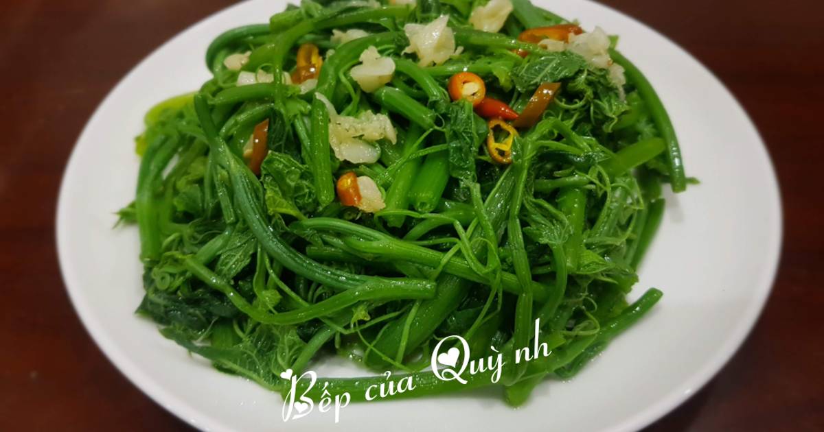 Ngọn su su xào tỏi