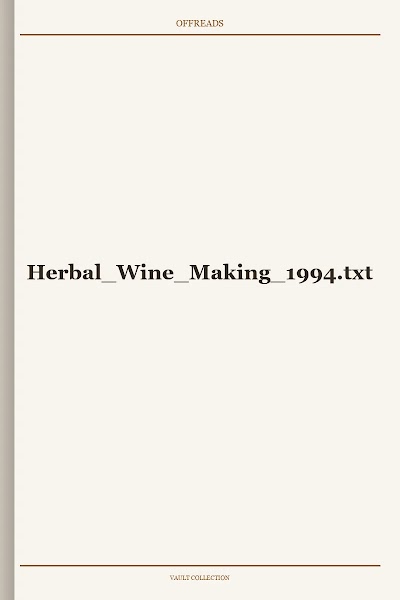 Herbal Wine Making 1994