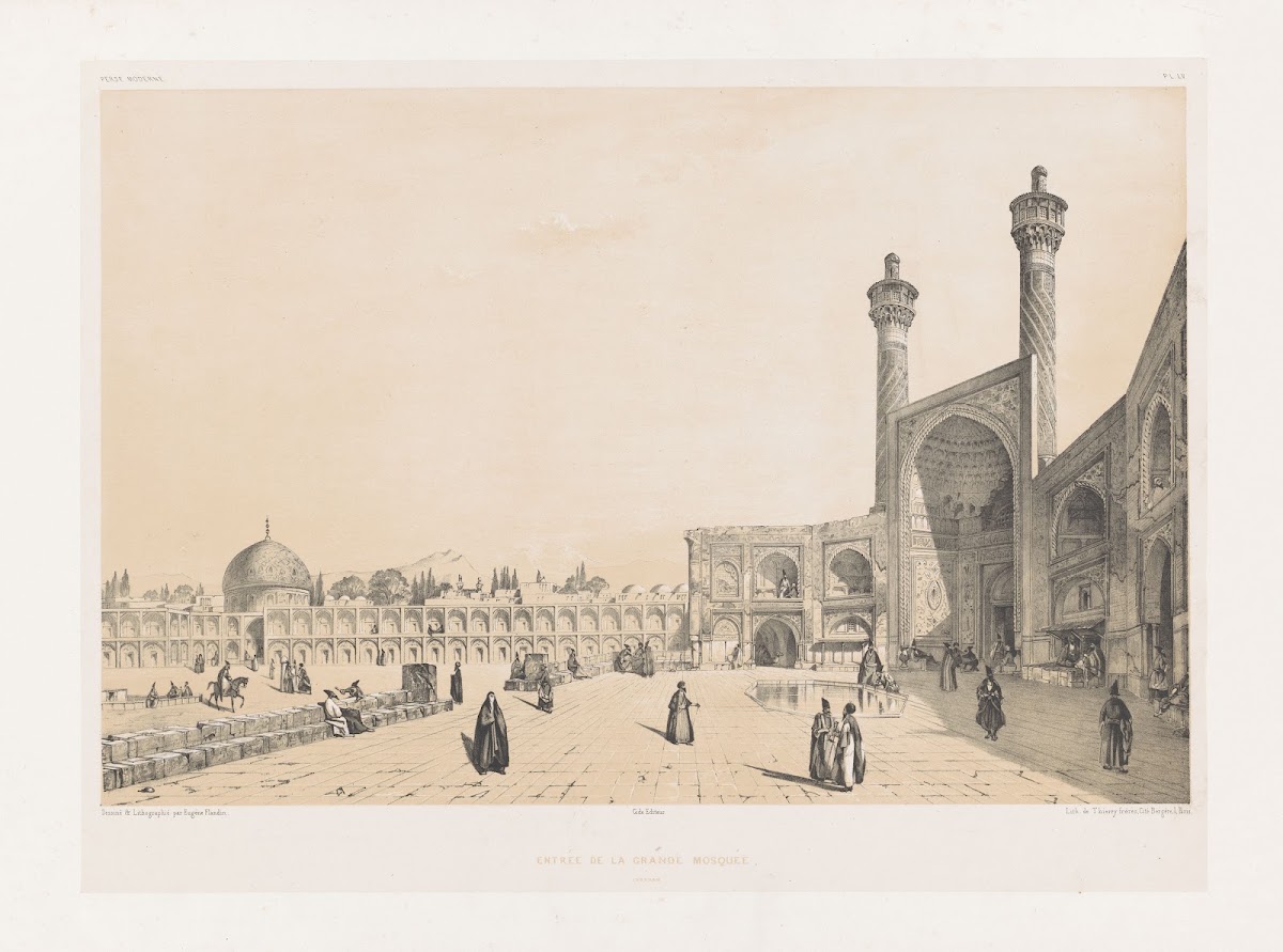 Entrée de la grande mosque Ispahan 1843 1854