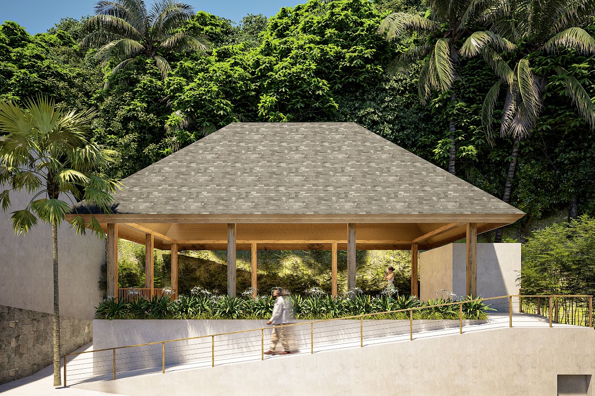 Exterior villa render 1, Buahan Villas senior living community, Ubud, Bali