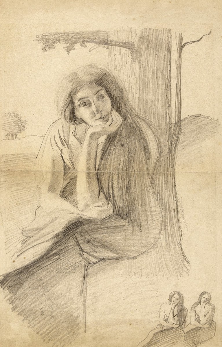 Etude pour Feuilles dAutomne Portrait de Marguerite soeur de lartiste 1898 1899