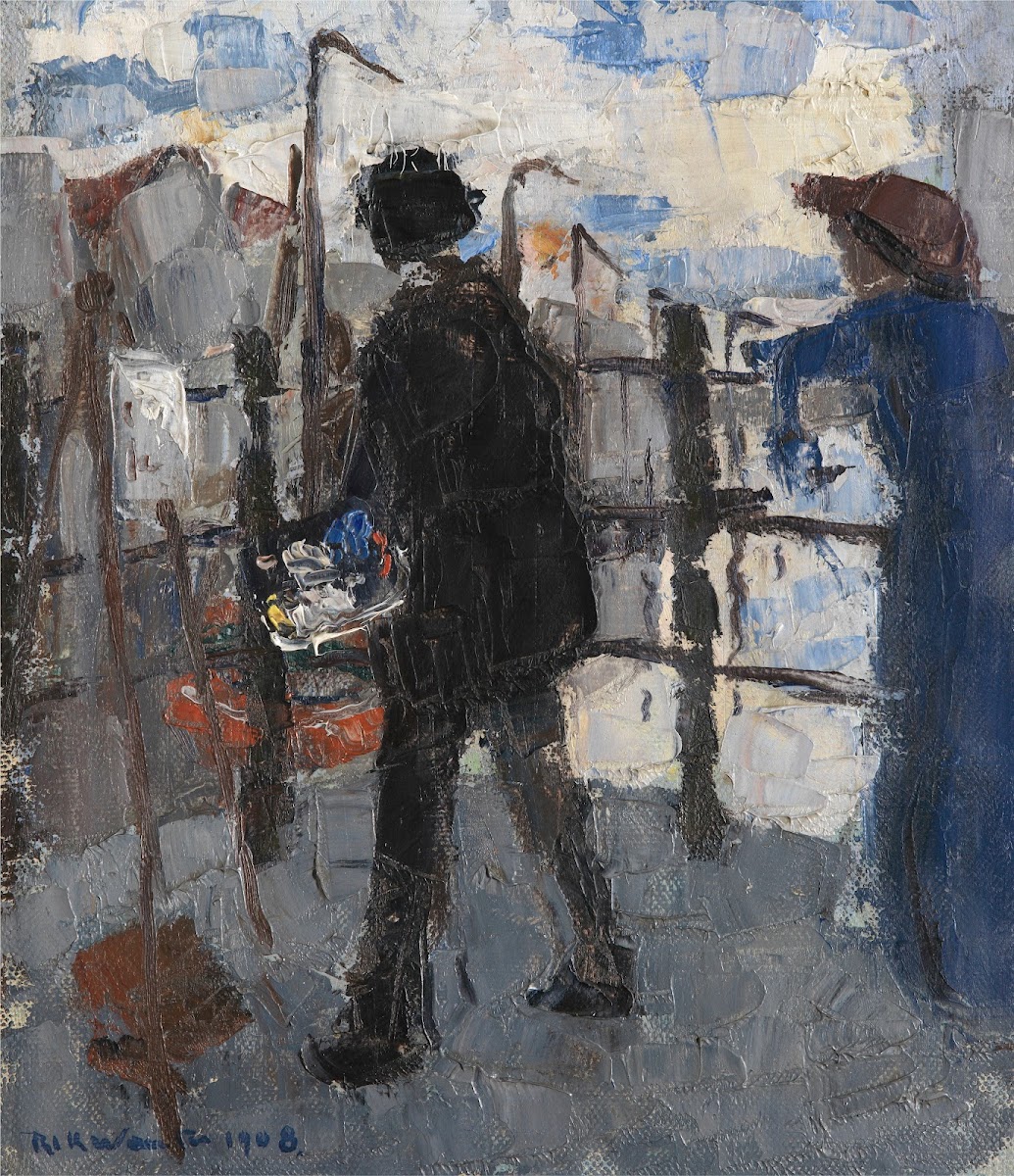 The Painter on the Hoogbrug in Mechelen 1908