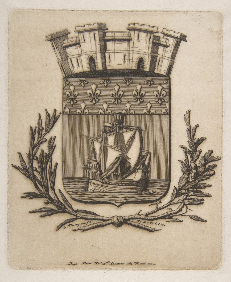 Coat of Arms Symbolizing the City of Paris 1854