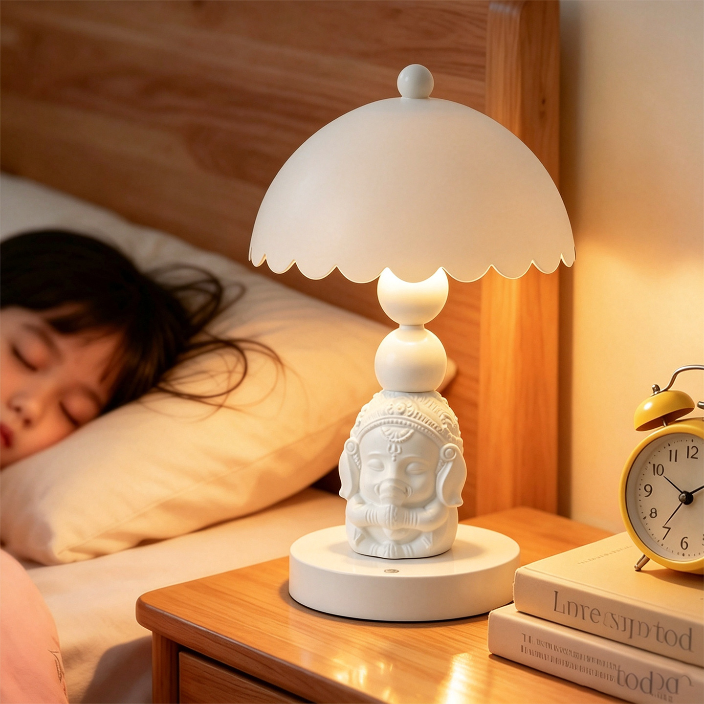 White 3D Elephant Table Lamp for Children