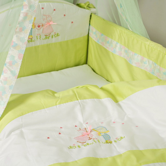 Постільний комплект для дитячого ліжка 7 ел Twins Kids зелений
