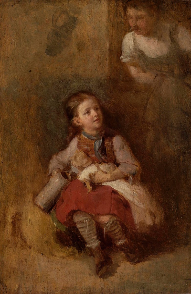 Girl with a doll between 1872 and 1873