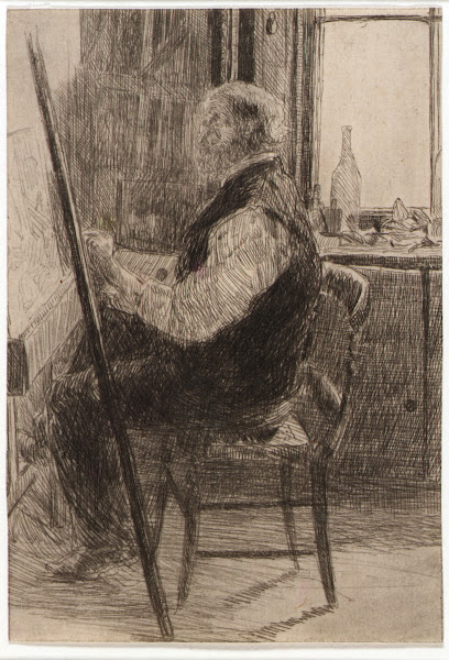Artist Seated at Easel ca 1887 1893