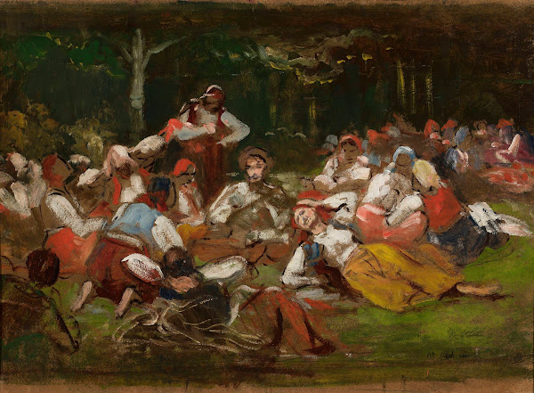 Sketch for Harvesters resting circa 1893