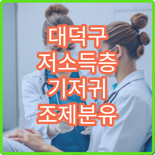 대덕구 저소득층 기저귀 조제분유 지원금 신청 및 보건소 방문기