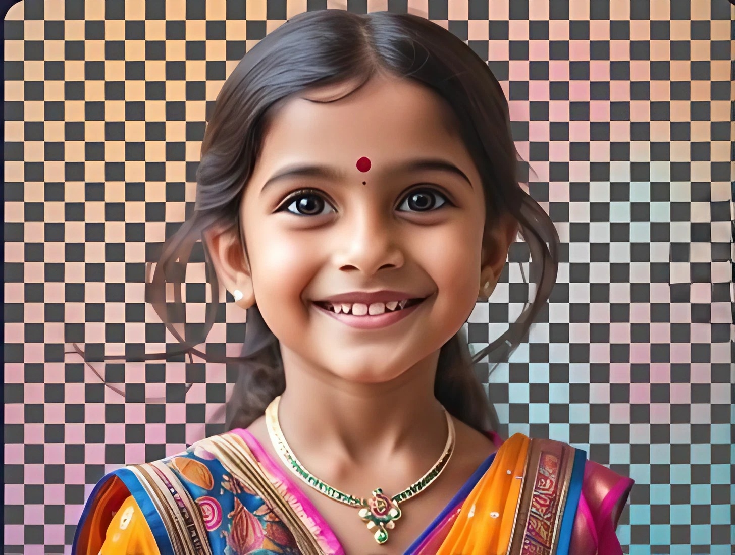 AI Photo of Indian girl with background removed by AI