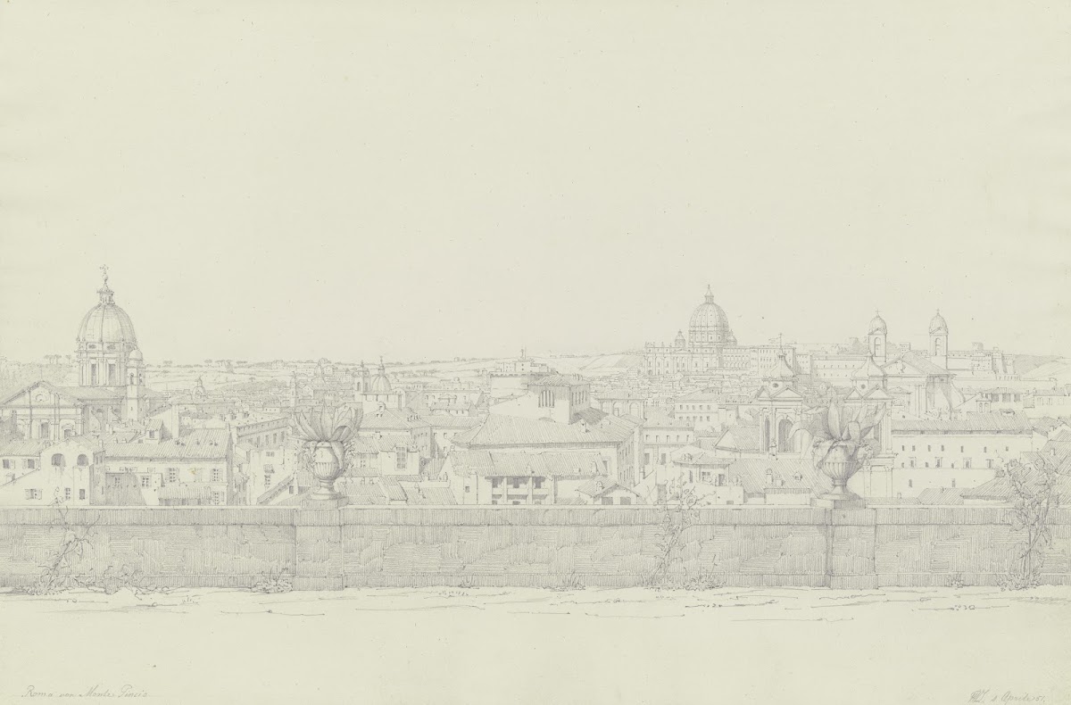 Rom vom Monte Pincio aus gesehen 1851