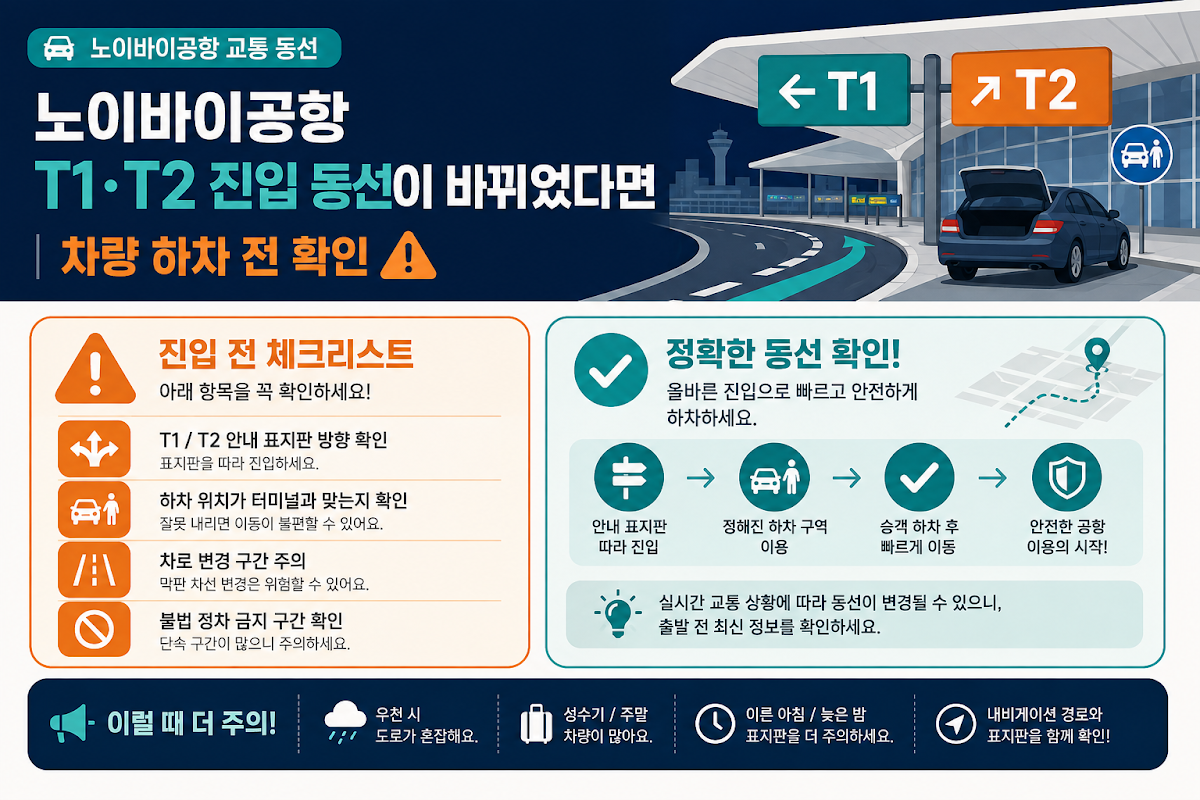 노이바이공항 교통 동선 확인 절차 체크리스트